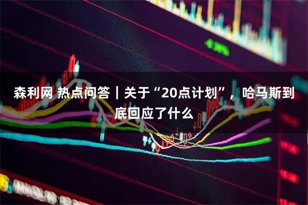 森利网 热点问答｜关于“20点计划”，哈马斯到底回应了什么
