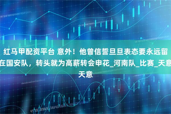 红马甲配资平台 意外！他曾信誓旦旦表态要永远留在国安队，转头就为高薪转会申花_河南队_比赛_天意